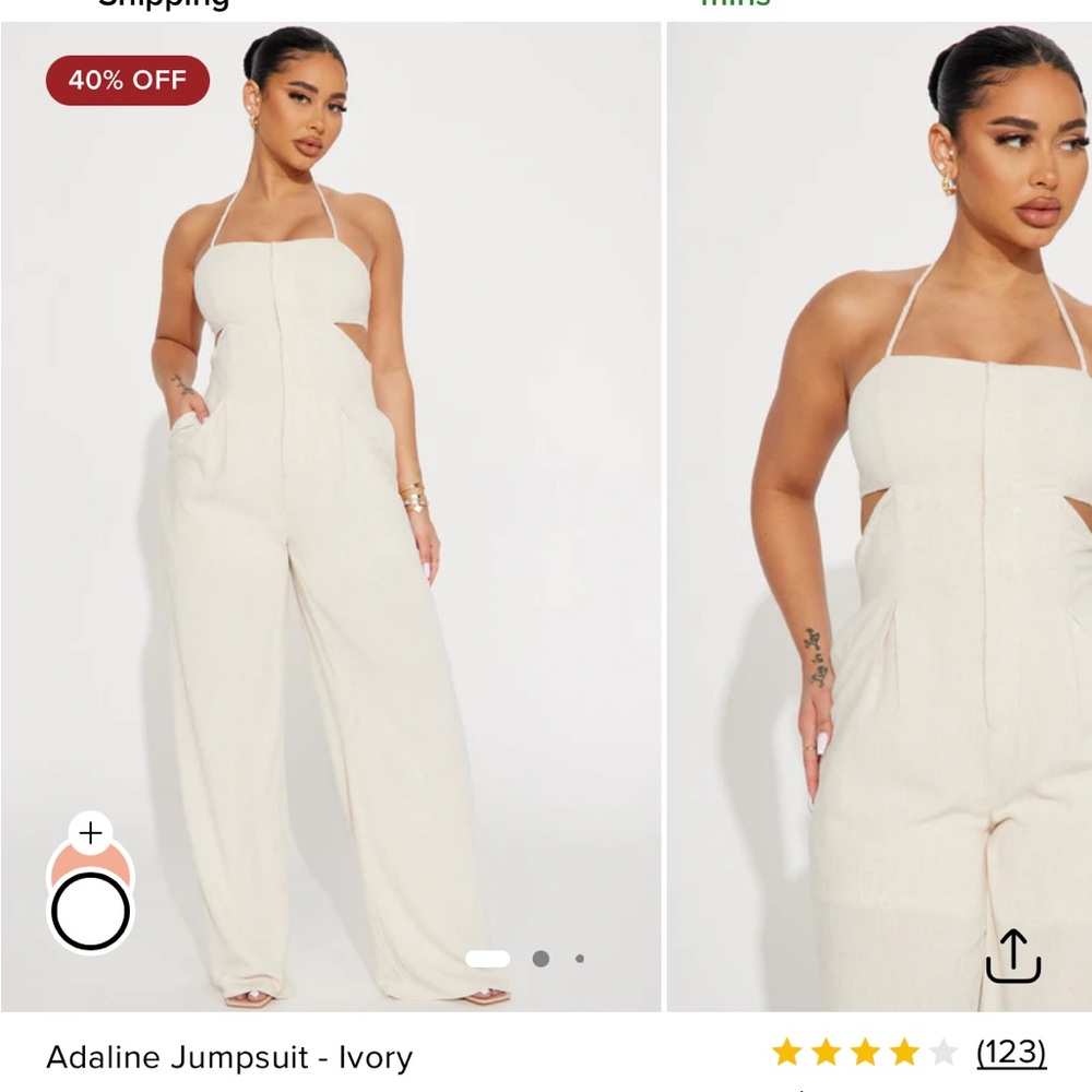 Adaline Ivory Strapless Jumpsuit